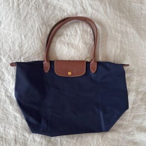 Longchomp Navy Le Pliage Large Tote Bag